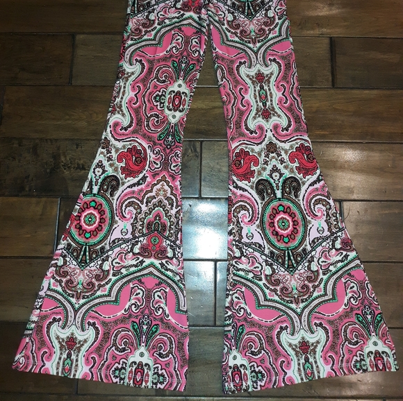 Free People Harper pink combo flare pants XS - Picture 5 of 8